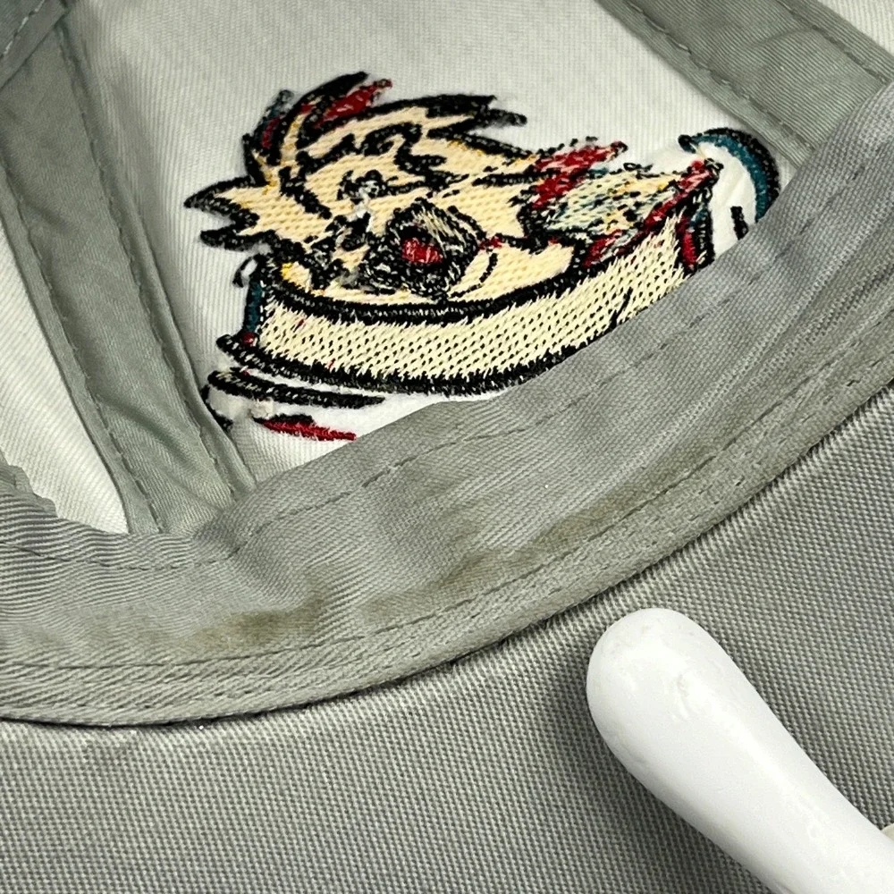 VTG Frankfurt Lions Hat Gray Wool German Ice Hockey‎ Team Logo Snapback Cap 90s